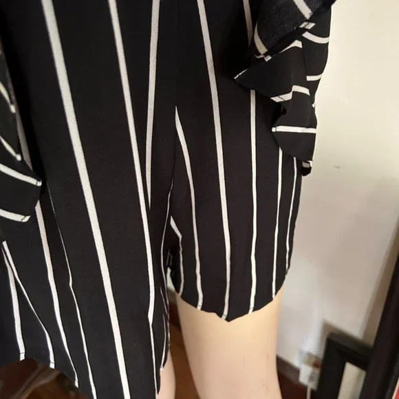 Die With Your Boots On - Davi & Dani Pinstripe Skort Romper - Picture 11 of 12